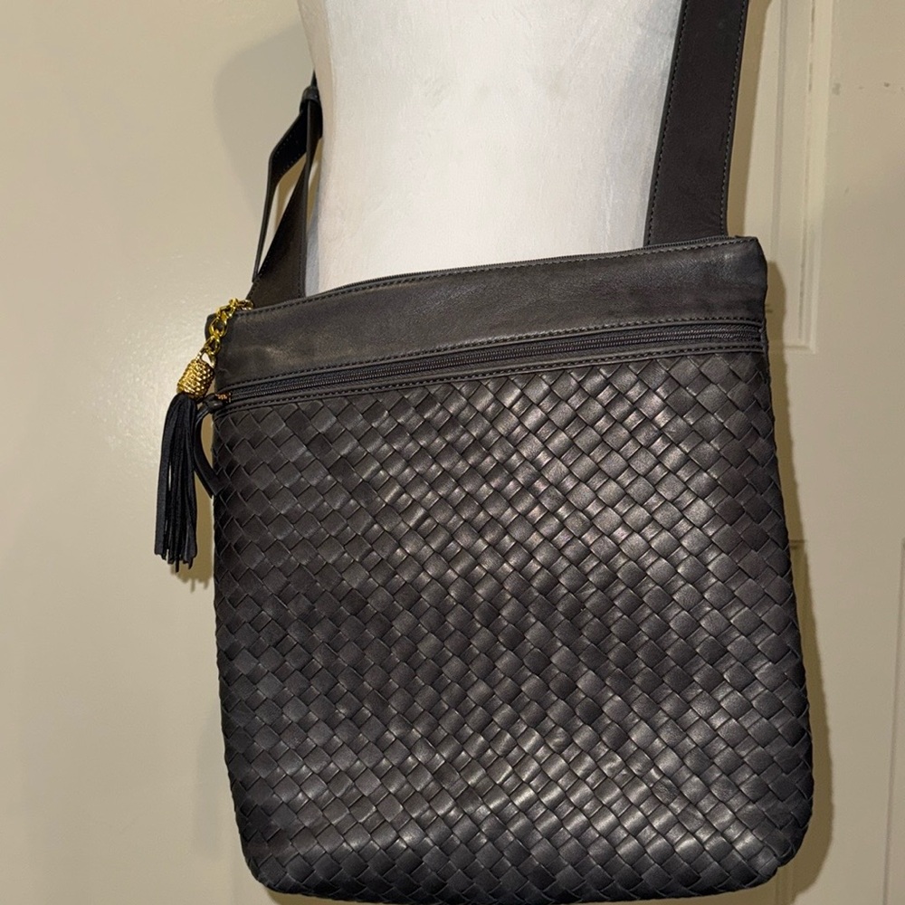 Beautiful, authentic gray genuine leather purse purchased in Florence, Italy.